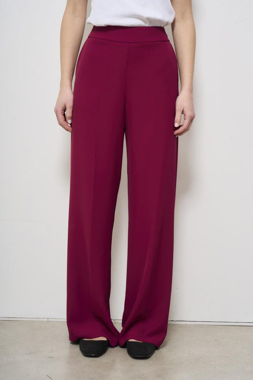 Pantalone donna a palazzo bordeaux