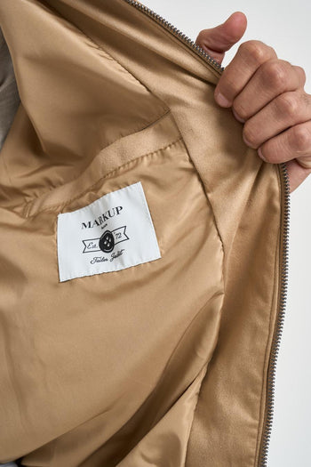 Giubbotto uomo scamosciato beige - 8