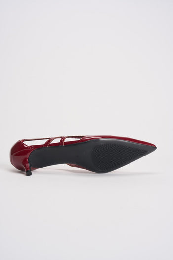 Décolleté donna in vernice bordeaux - 9