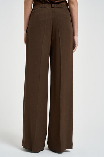 Pantalone donna a palazzo cioccolato - 3