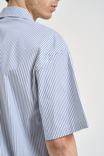 Camicia uomo a righe bianco e blu - 4