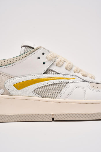 Sneakers uomo Torneo bianca e verde - 5