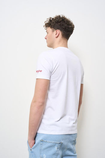 T-shirt uomo girocollo bianca - 4