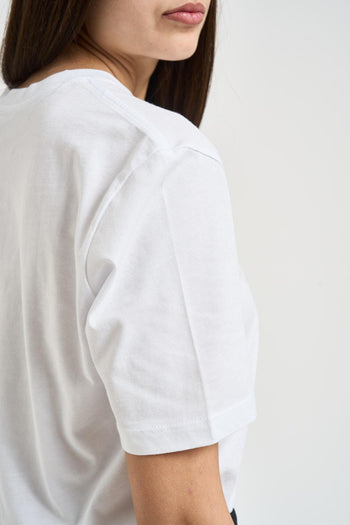 T-shirt donna girocollo bianca - 4