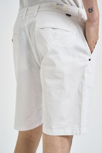 Bermuda uomo in cotone bianco - 4