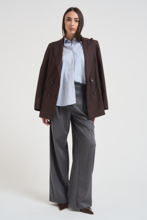 Giacca donna doppiopetto marrone - 1