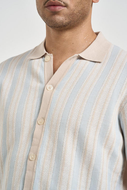 Polo uomo a righe panna - 2