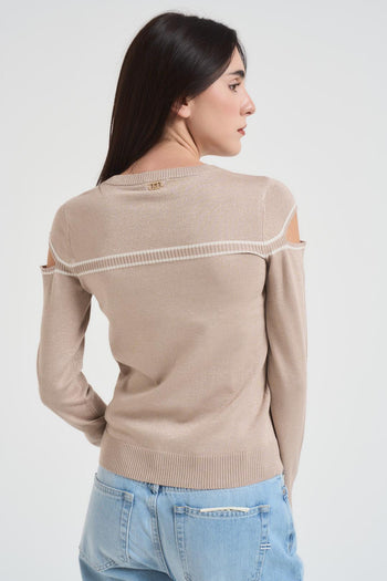 Maglia donna lurex oro - 4