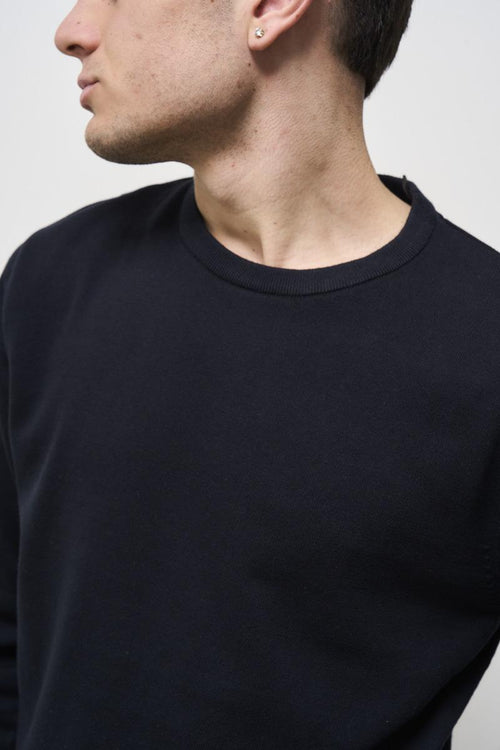 Men's blue crew neck sweater - 2
