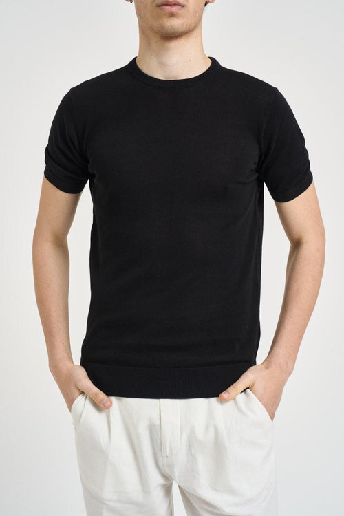 T-shirt uomo in maglia nera
