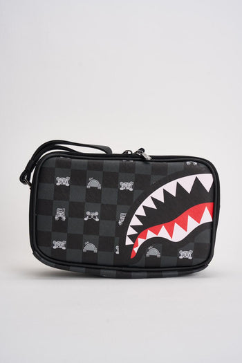 Pochette uomo Check Toiletry Gray Peeking nera - 4