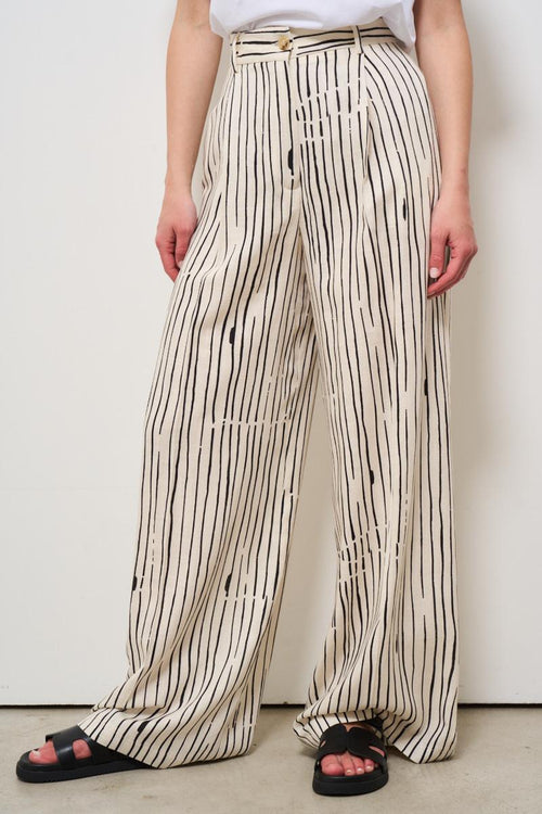 Pantalone donna a palazzo a righe - 2