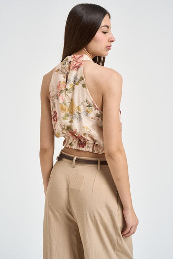 Top donna crop fantasia floreale - 3