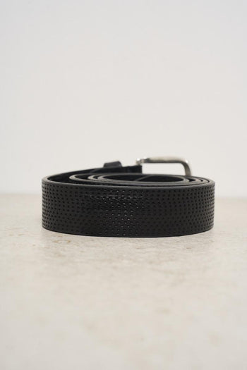 Cintura uomo traforata nera - 3