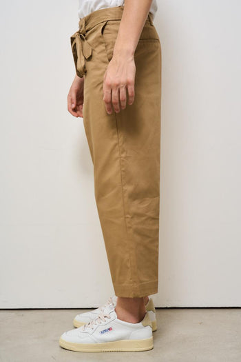 Pantalone uomo cammello con cintura - 3