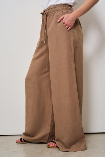 Pantalone donna a palazzo cammello - 3
