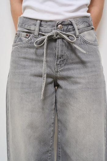 Jeans donna in denim grigio - 6