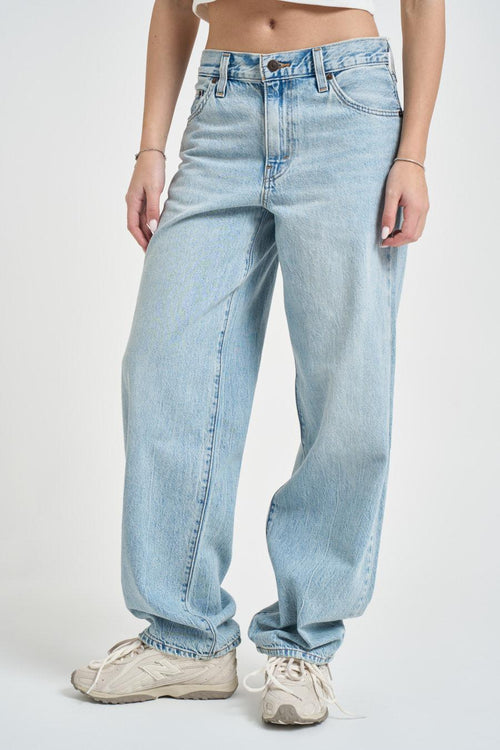 Jeans donna Baggy Dad in denim chiaro - 2