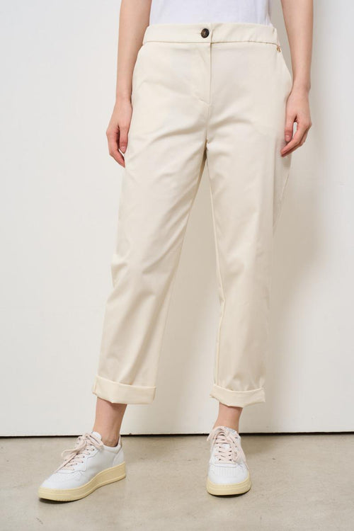 Pantalone donna regular panna