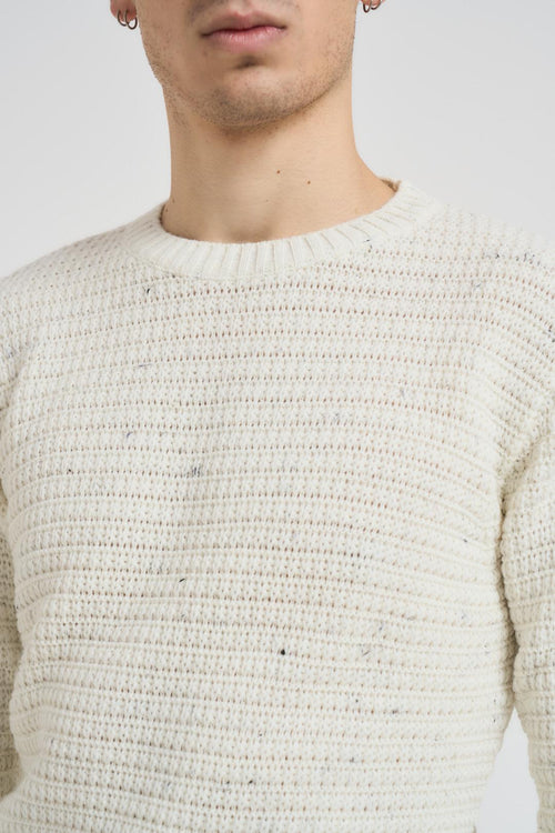 Maglia uomo girocollo panna - 2