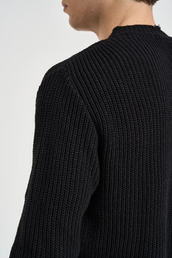 Maglia uomo con rotture nera - 5