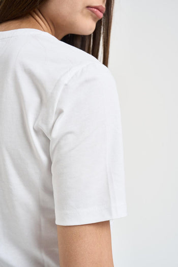 T-shirt donna cropped bianca - 4