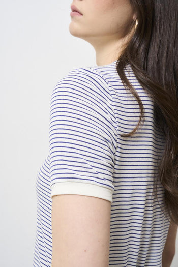 Women's blue striped t-shirt - 3