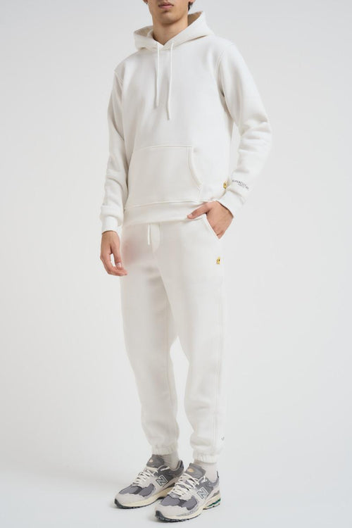 Felpa uomo con cappuccio bianca