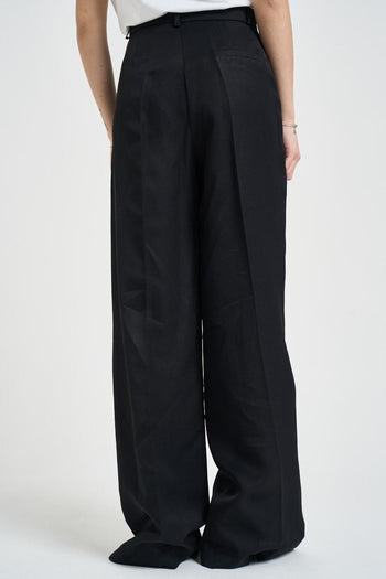 Pantalone donna gamba ampia nero - 3