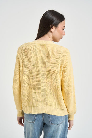 Cardigan donna giallo - 4