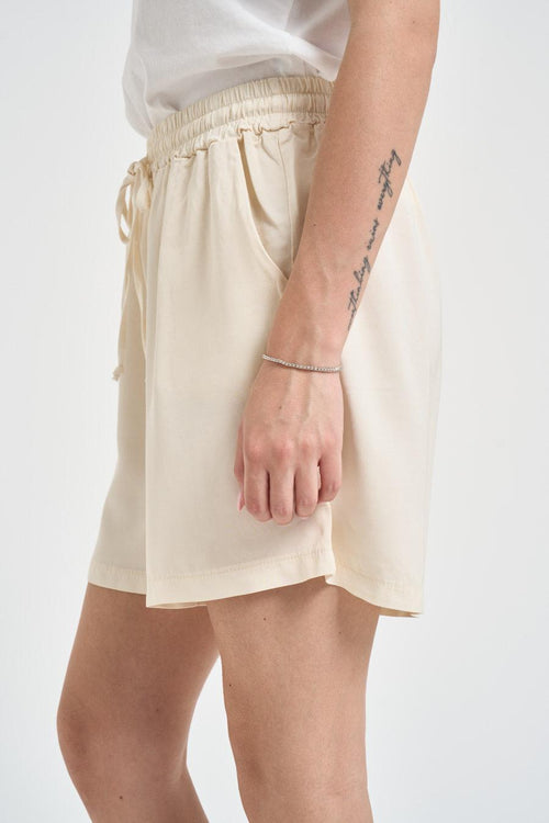 Shorts donna con coulisse burro - 2