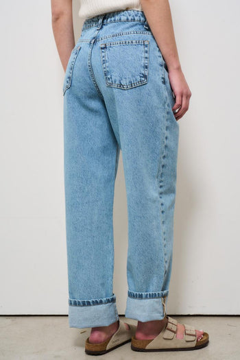 Jeans donna regular in denim chiaro - 4