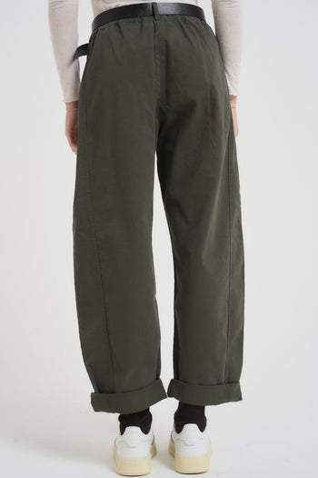 Jeans donna regular verde militare - 3