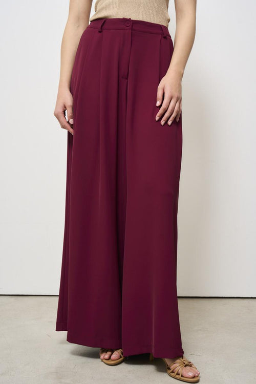 Pantalone donna bordeaux