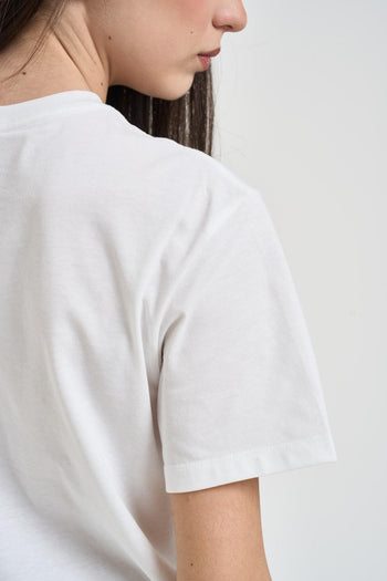 T-shirt donna regular girocollo bianca - 4