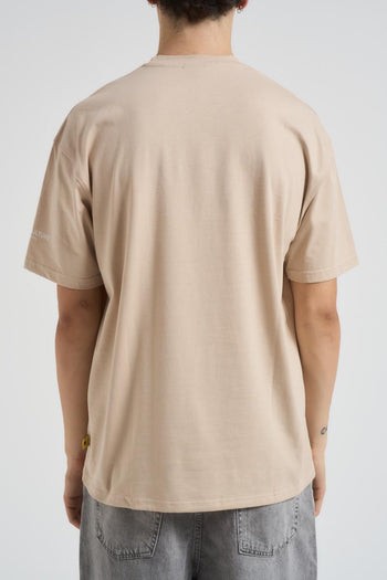 T-shirt uomo girocollo beige - 3