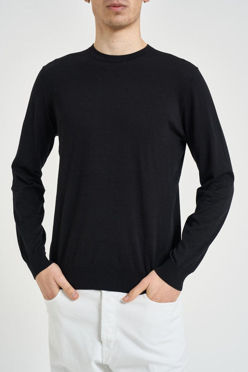 Maglia uomo girocollo basica nera