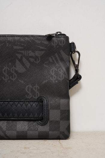 Pochette uomo 3am check nera - 5