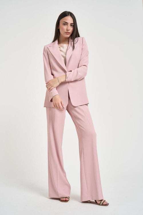 Completo donna monopetto rosa pastello - 1