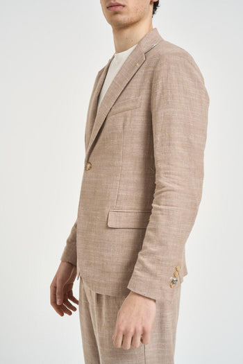 Giacca uomo monopetto beige - 4