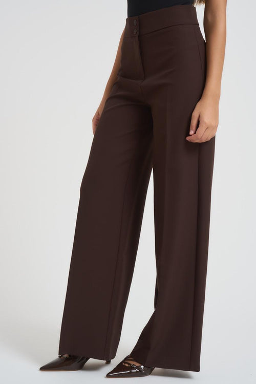 Pantalone donna dritto marrone - 2