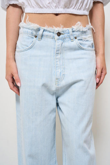 Jeans donna wide leg denim chiaro - 5