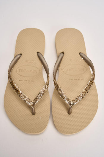 Infradito donna con glitter oro - 5