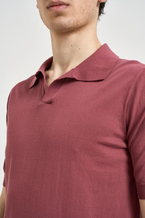 Polo uomo in maglia amarena - 2