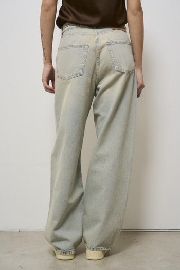 Jeans donna wide leg grigio - 3