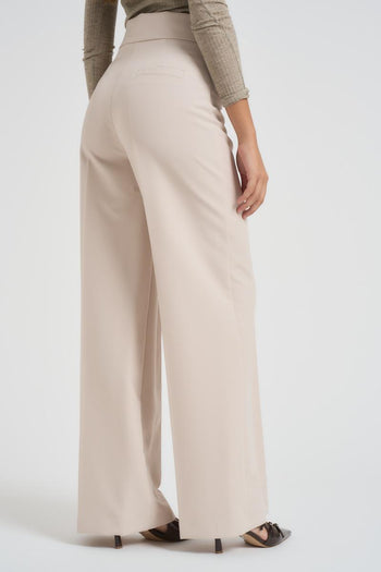 Pantalone donna dritto panna - 4