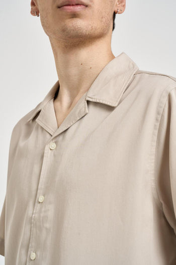 Camicia uomo manica corta beige - 3