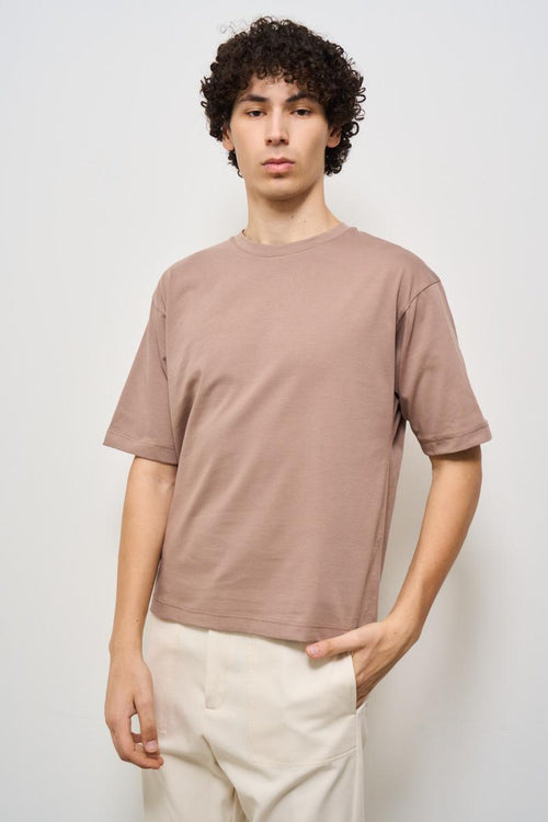 T-shirt uomo girocollo beige