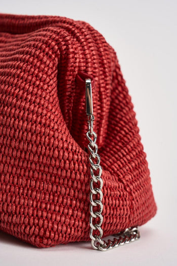 Borsa donna in rafia rossa - 3