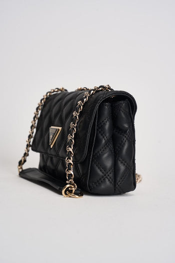 Borsa donna matelassé a tracolla nera - 4